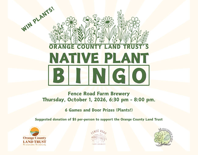 Native-Plant-Bingo-at-Fence-Road-Farm-Brewery, Date: Thursday, October 1, 2026 Time: 6:30 pm-8 pm
